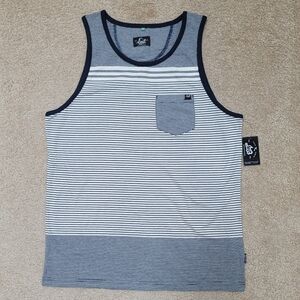 LOST Enterprises Men's Navy Striped Tank L
